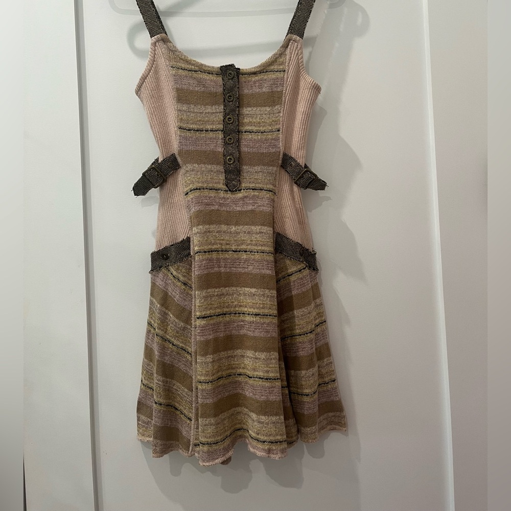 Striped Pink and Brown Dress
